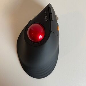 ProtoArc EM05 NL Ergonomic Wireless Vertical Trackball Mouse Red‎ Black